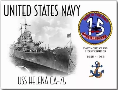 USS HELENA CA-75 CRUISER  -  Postcard • $3