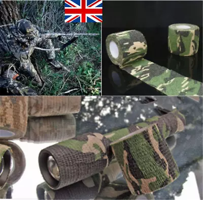 DIY Tape Army Camo Wrap Rifle Gun Shooting Hunting Camouflage Stealth Webbing UK • £3.59