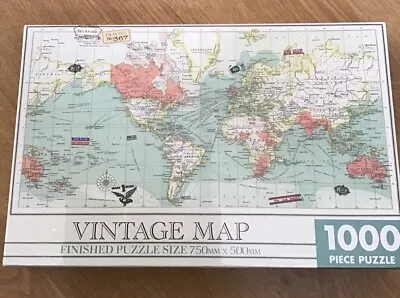 Robert Frederick Jigsaw Puzzle 1000 Pieces Vintage Map - World - New & Sealed • £6.99