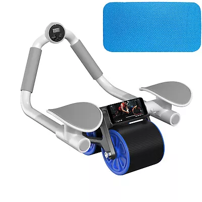 Ab Plank Abdominal Roller Wheel For Core Trainer Elbow Support Automatic Rebound • £8.99