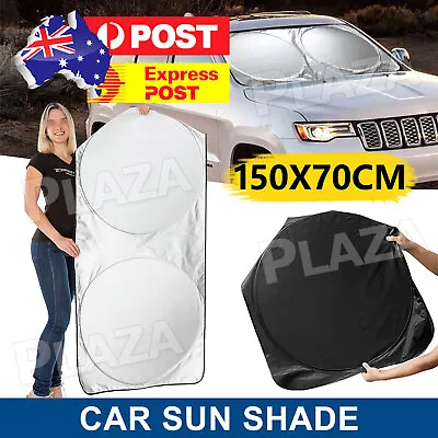 Car Windscreen Sun Shade Heat Reflective Windshield Visor Front Window UV Block • $10.95