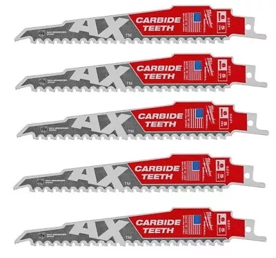  5 Brand NEW MILWAUKEE   The Ax   6  CARBIDE BLADES 48-00-5221 • $29.99