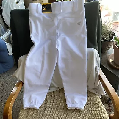 Easton Youth Pro Pull-Up Baseball Pants WHITE - 25”-27” • $12