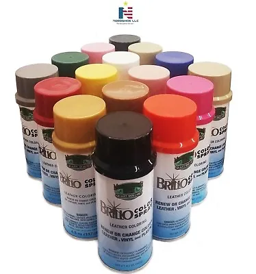 BRILLO Color Spray Leather Vinyl Paint/Dye 12 Oz (340 G) • $32.99
