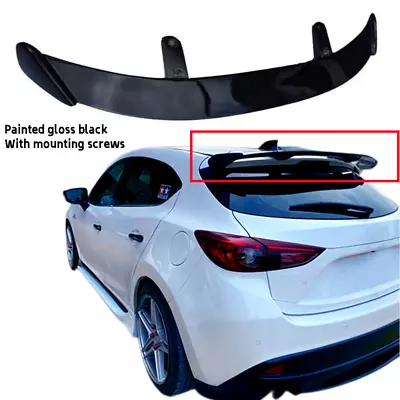 Fit For Mazda 3 Mazda3 2014-2018 Gloss Black Rear Trunk Roof Spoiler Wing • $84.40