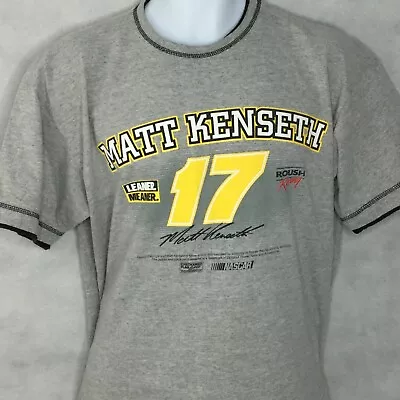 Matt Kenseth Tshirt Sz XL Gray #17 Nascar Roush Racing Leaner Meaner Mens  • $21.81