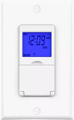 7 Day Programmable Astronomical In-Wall Timer Switch For Lights Fans And Motors • $45.82