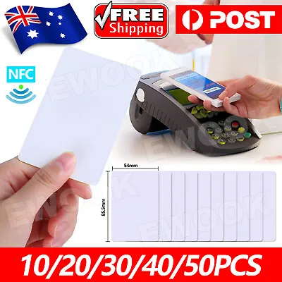 10PCS NTAG215 NFC White Pvc Card Tag For TagMo Forum Switch Type2 Tags Chip AU • $4.75