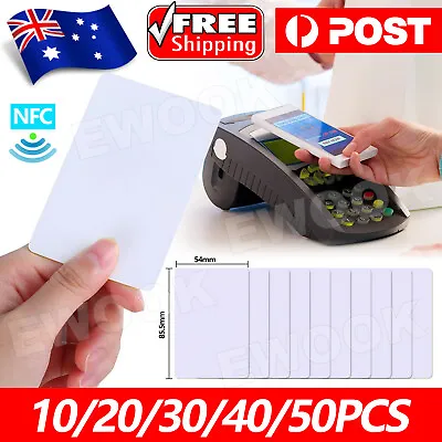 10x NTAG215 White PVC Card Tag For NFC Phones TagMo Forum Switch Type2 Tags Chip • $8.85