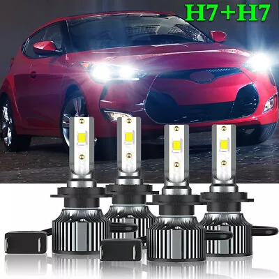 For 2012 2013 2014-2017 Hyundai Veloster 6000K LED Headlight High Low Beam KIT • $39.99