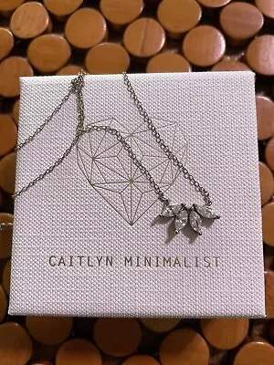 Caitlyn Minimalist Marquise Diamond Necklace 16  • $25