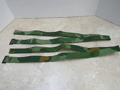 2 Early Vietnam Era US Mitchell Pattern Camo Blanket Sleeping Bag Poncho Straps • $19.95