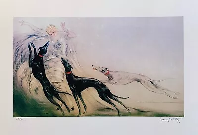 LOUIS ICART Coursing II Facsimile Signed Limited Edition Giclee Art 17  X 13  • £57.90