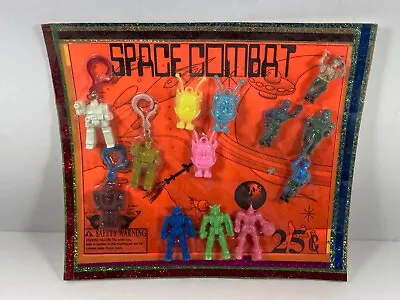 Vintage Gumball Vending Machine Insert & Prizes. 25 Cents. Space Combat Display • $49