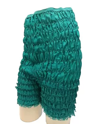 Vtg Green XL Partners Please Malco Modes Square Dance Lace Ruffle Bloomers Petti • $25