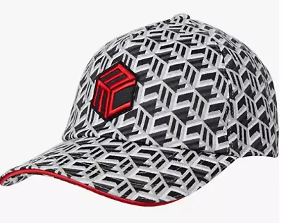 MCM Cubic Logo Jacquard Allover Print Baseball Cap Black/Grey/Red One Size • $149