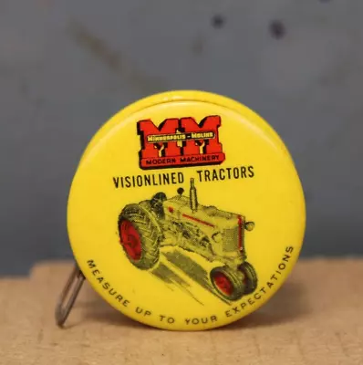 TRACTOR GRAPHIC ~1930's MINNEAPOLIS MOLINE Old Bozeman MT Celluloid Tape Measure • $88