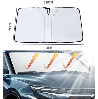 Foldable Car Windshield Sunshade Cover Heat And Sun Shield UV Block Protector • $9.74