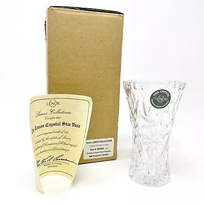 Vintage Lenox Fine Crystal Star Vase Bud Flower Vase 4 Inch Full Lead Crystal • $16