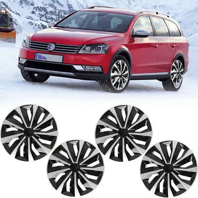 15  Set Of 4 Car Hubcaps Wheel Cover Hub Caps Fits R15 For VW Golf Passat Jetta • $67.59