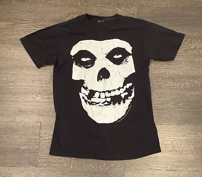 Vintage Y2K  2007 Misfits Skull Black Tee T Shirt Mens Sz S Cotton Punk Music • $25
