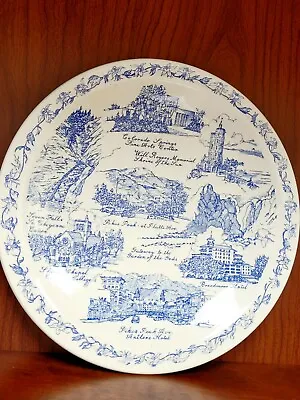 Vernon Kilns Transferware Plate Vtg COLORADO SPRINGS Pikes Peak 1931-1958  • $50