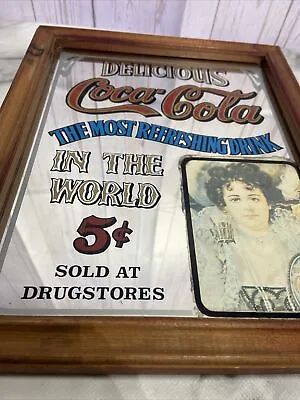 Vintage Delicious COCA COLA Most REFRESHING DRINK Framed Wall Mirror 29 X 24cm • £32.95