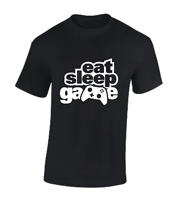 Eat Sleep Game Mens T Shirt Pc Gamer Computer Gaming Design Top Gift Present Top • £7.99