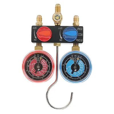 G1/4 Window Enlarged Air Conditioning Diagnostic Manifold Gauge For R22 R1234yf✈ • £31.27