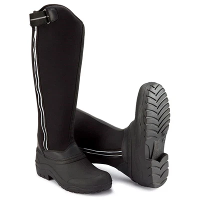 £39.99 • Buy Ladies Neoprene Wellington Boots Zip Walking Wellies Muck Field Black Tall Shoes