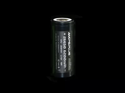 Ampsplus 26650 6200mAh Battery 3.7V Lithium 15A Rechargeable Torch UK Batteries • £12.99