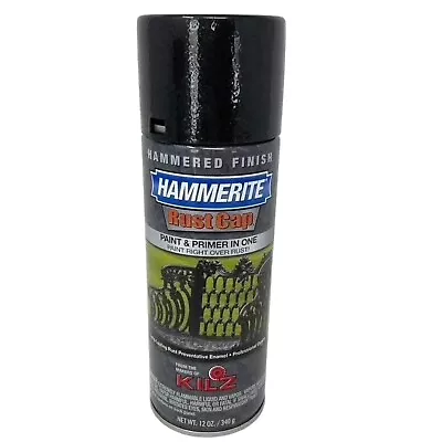 Hammerite Rust Cap Kilz Hammered Black Spray Paint 12 Oz. • $69.99