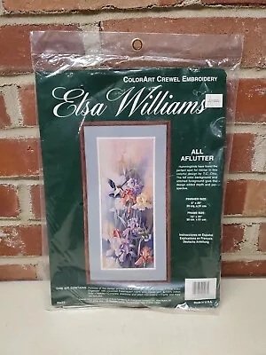 Elsa Williams 00427 ALL AFLUTTER Hummingbirds Colorart Crewel Embroidery Kit NEW • $29.39