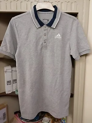 £19.50 • Buy New Mens Adidas Essentials Climalite Polo Shirt T-Shirt - Grey, Size Small