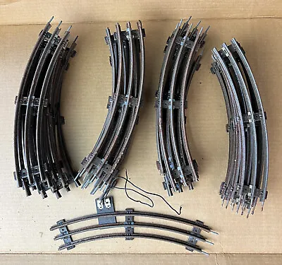 Vintage Lionel O27 Marx Curved Train Track Lot Of 24 Rusted 9” 3 Rail • $24.95