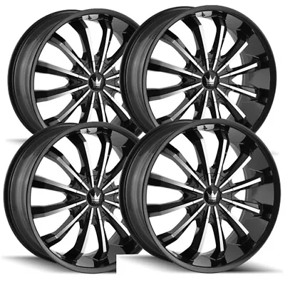 (4) Mazzi 341 Fusion 18x7.5 5x110/5x115 +40 Black/Machined Wheels Rims 18  Inch • $647.96