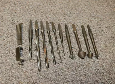 Vintage Mixed Lot Of 10- Wood Brace Auger Twist Drill Bits/countersink Bits • $8.99