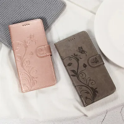 Solid Color Apricot Tree PU Leather Wallet Case Phone Cover For Samsung J6 J4 J7 • $14.29