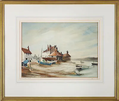 Vernon De Beauvoir Ward ARBA (1905-1985) - Framed Watercolour Fishing Village • $298.64