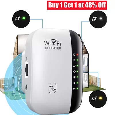 WiFi Range Extender Signal Booster 5G Network Internet Wireless Repeater • £9.53