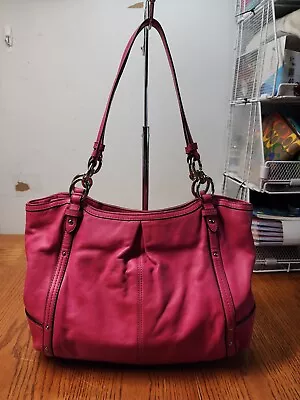 COACH Leather Alexandra Hobo Tote Purse Bag Pink F20812 • $55