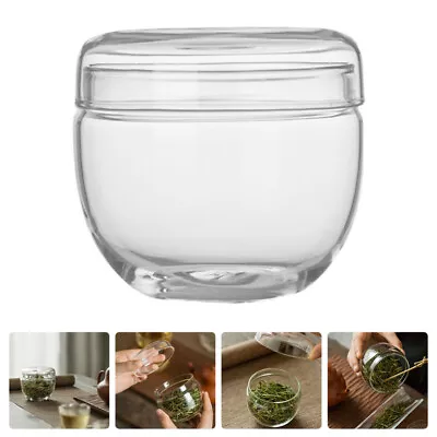 Clear Glass Tea/Coffee Storage Jar With Lid - Kitchen Canister Container • £9.55