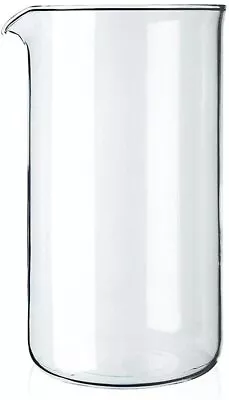 £18.59 • Buy Bodum French Press Replacement 8 Cup Glass Beaker Transparent 1 L Spare Glass
