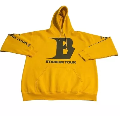 Justin Bieber Hoodie Adult Large Yellow Stadium Tour Sweatshirt Pullover Sweater • $19.99