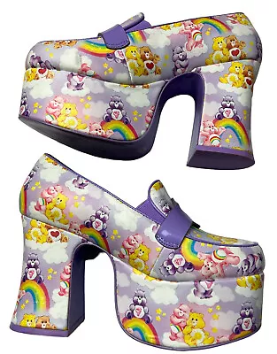 Care Bears Platform Shoes Purple Dolls Kill Size 7 High Heel Wedges Sold Out • £285.05