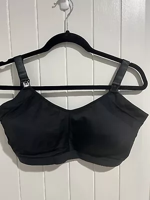 Nursing Bra Sz 14/16 Cacique Lightly Lined Full Coverage Wireless Black Bra NWOT • $19.99