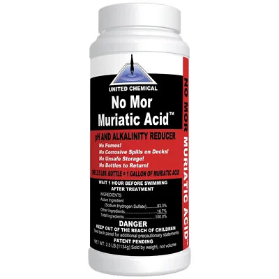 United Chemicals No Mor Muriatic Acid Chemical For Swimming Pool - 2.5 Lbs • $24.92