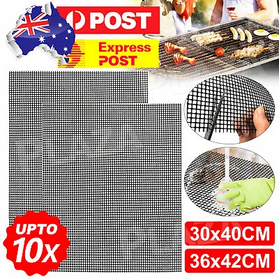 Landen BBQ Mesh Grill Mat Non-Stick Liner Cooking Barbecue Sheet Wire Baking Pad • $6.95