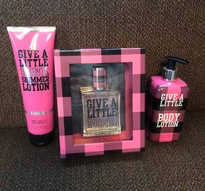 Victoria’s Secret Give A Little PINK Body Lotion Shimmer Perfume Victorias • $99