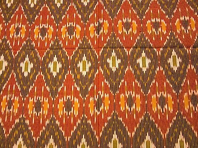 Artisan Ikat Fabric Mercerized Cotton Light Weight Hand Woven & Dyed W44” India • $12.99